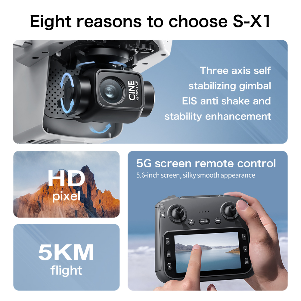 Offerta Speciale S-X1 MAX Dron - Drone Gimbal 3 Axis recensione e prezzo